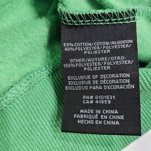 Minecraft Face Cover Hoodie Zip Up Jacket Green 60% Cotton 40% Polyester Sz XS - Picture 6 of 6